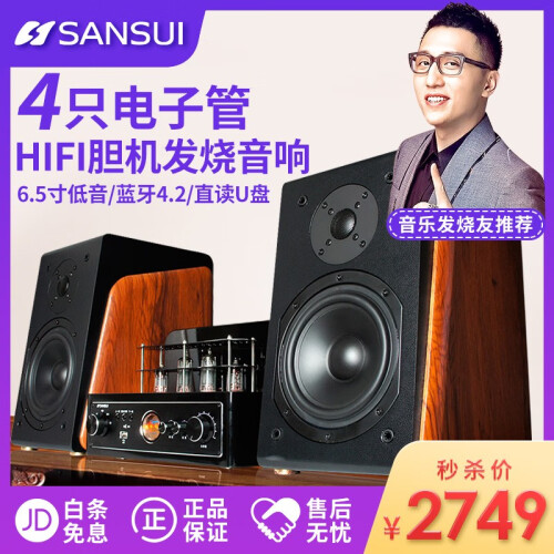 京东超市山水（SANSUI）S920电子管胆机功放手机蓝牙音箱HIFI发烧家用电视迷你组合套装音响低音炮喇叭 黑色