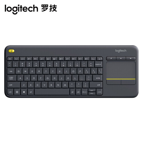 京东超市罗技（Logitech） K400Plus安卓智能电视专用电脑笔记本触摸面板无线触控键盘 黑色