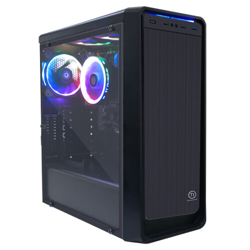 Tt（Thermaltake）启航者S5 黑色 机箱水冷电脑主机（支持ATX/支持240水冷排/侧透/U3/支持长显卡/游戏机箱）