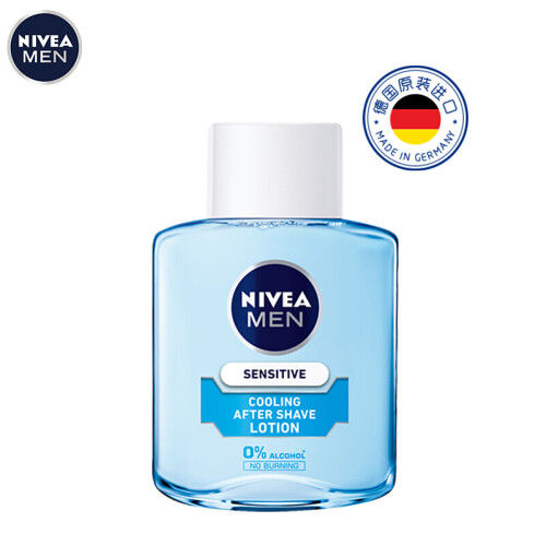 妮维雅(NIVEA)男士舒安冰酷保湿水100ml  (爽肤水 须后水 化妆水 德国进口 适用敏感肌）