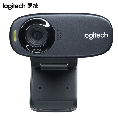 罗技（Logitech） C310高清网络摄像头USB笔记本台式电脑台式机主播直播视频通话麦克风电视 黑色