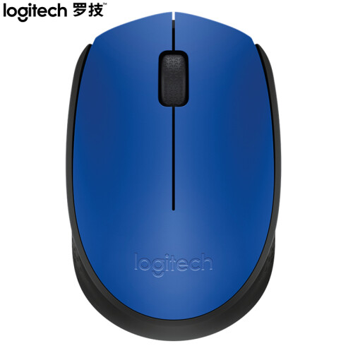 罗技（Logitech）M170(M171) 鼠标 无线鼠标 办公鼠标 对称鼠标 蓝色 自营 带无线2.4G接收器