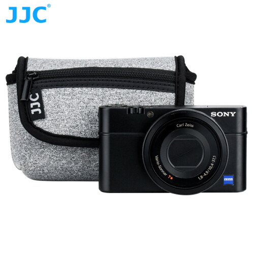 JJC索尼黑卡RX100M6 M5A相机包内胆包理光GR3佳能SX720 G7X3 G7X2保护套 灰色