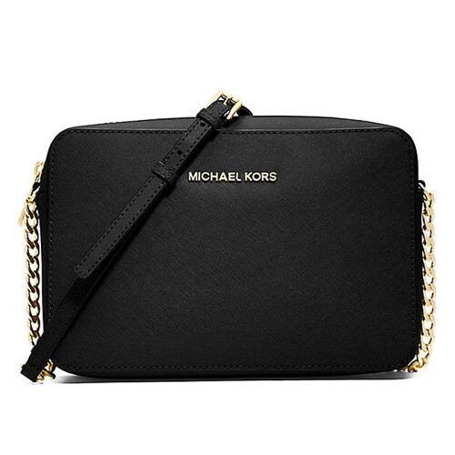 MICHAEL KORS 迈克·科尔斯 MK女包 CROSSBODIES系列黑色皮革单肩斜挎包 32S4GTVC3L BLACK