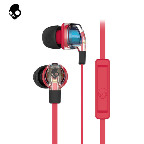 骷髅头（Skullcandy）SMOKIN BUDS 2 立体声入耳式手机耳机 电脑游戏音乐耳机  通用华为苹果小米 手机红色