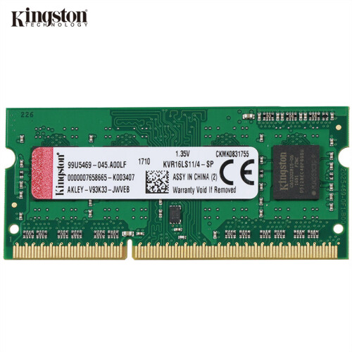 金士顿(Kingston) DDR3 1600 4GB 笔记本内存 低电压版