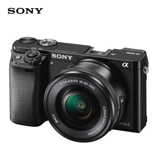 索尼（SONY）Alpha 6000 APS-C微单数码相机标准套装 黑色（约2430万有效像素 E PZ 16-50mm镜头 a6000）