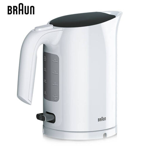 博朗（Braun）电水壶 1.0L家用便携快速煮沸烧热水壶 WK3000