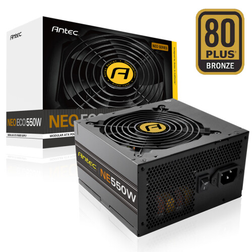 安钛克(Antec)NEO550铜牌半模组 台式机电脑主机机箱电源550W（6万好评NEO系列/日系电容/静音风扇/3年换新）