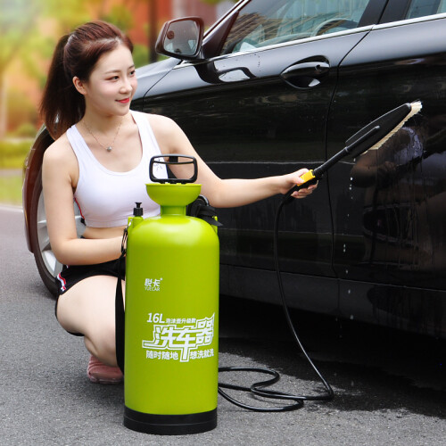 京东超市悦卡手动洗车器 家用高压车载清洗机 摩托车自助刷车浇花洗车机 便携洗车神器16L 汽车用品