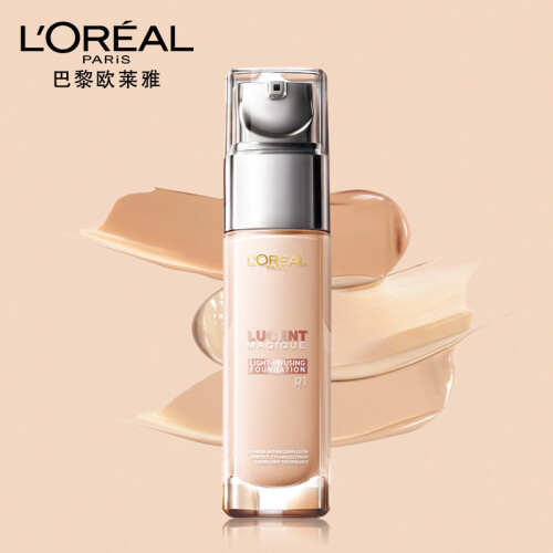 欧莱雅（LOREAL）奇焕光采粉底液R1适合偏白肤色 30ml （隔离保湿 遮瑕 不脱妆 裸妆持久）