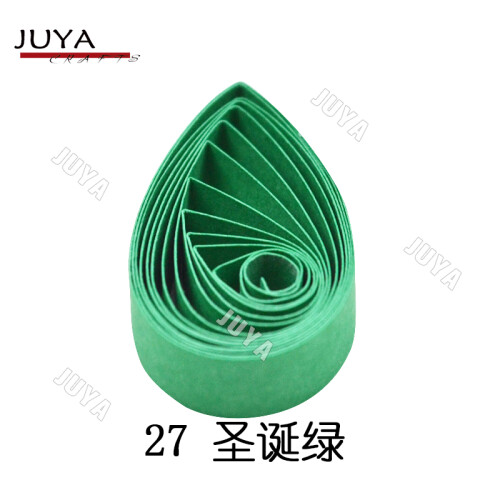 俊雅(JUYA)衍纸42色单色衍纸纯色衍纸条 学生手工IDY品质颜色丰富22-42色送教程 圣诞绿27# 宽度 5mm