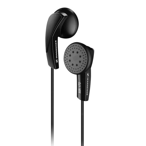 森海塞尔（Sennheiser）MX170 简约入门基础款立体声耳塞 手机耳机平头塞 强劲低音 黑色