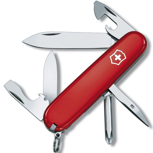 维氏(VICTORINOX)瑞士军刀 修补匠91mm(12种功能) 军士刀户外多功能刀具折叠刀 红色1.4603