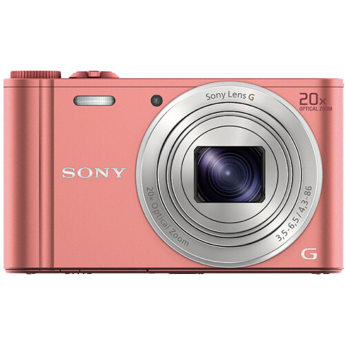 索尼（SONY） DSC-WX350 便携数码相机/照相机/卡片机 粉色（约1820万有效像素 20倍光学变焦  Wi-Fi遥控）