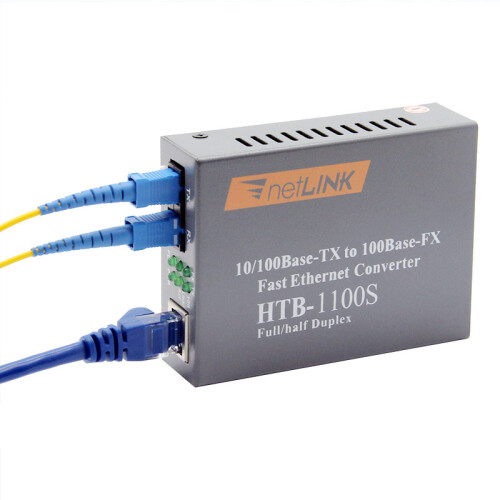 netLINK htb-1100S-25km 百兆单模双纤 光纤收发器 光电转换器 外电商业级 一台价