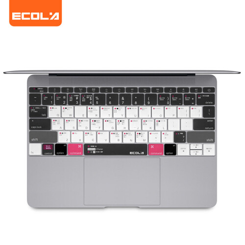 宜客莱（ECOLA）笔记本键盘保护膜苹果MacBook 12英寸专用 导气式快捷键Mac版 EA014S