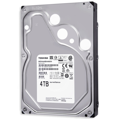 东芝(TOSHIBA) 4TB 128MB 5400RPM 监控硬盘 SATA接口 监控系列 (MD04ABA400V) 监视应用优化