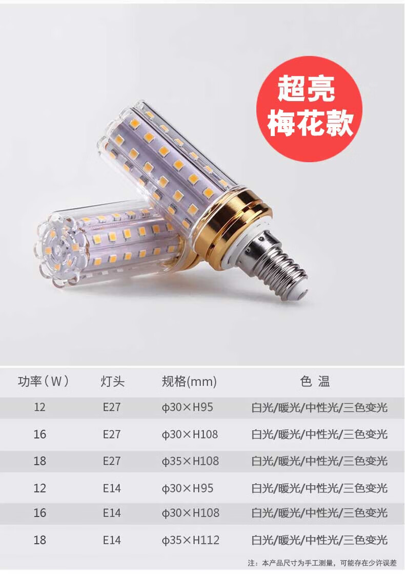 欧芬莱 led灯泡节能灯超亮e14led灯泡12w16w18w e27大