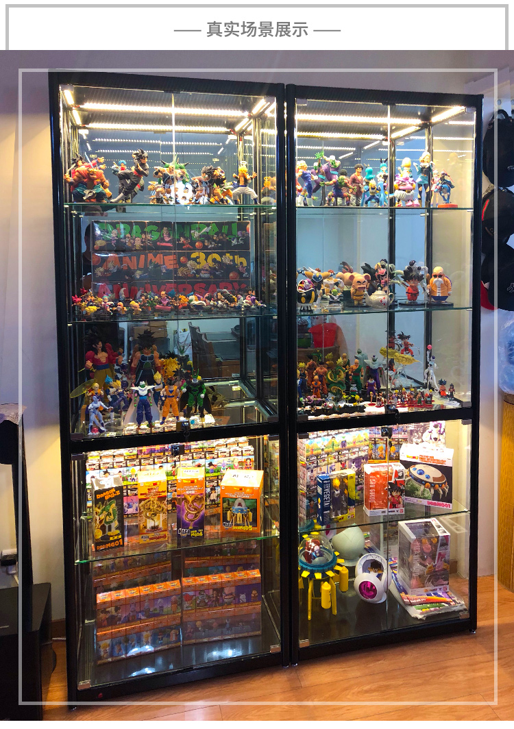 甲门 乐高展示柜礼品玩具货架防尘家用透明玻璃陈列柜