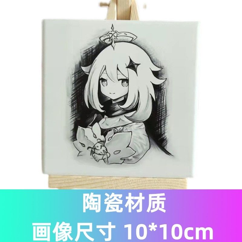 原神派蒙画像肖像动漫周边派蒙娜丽莎的画像礼物桌面摆件装饰派