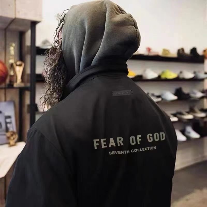 fearofgod第七季主线拉链教练夹克宽松高街潮流fog外套黑色s