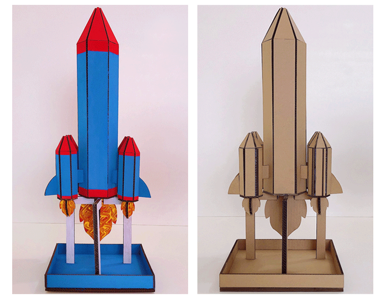手工制作宇宙飞船diy材料航天空间站太空站模型火箭材料胶枪胶棒颜料