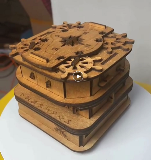 puzzle解密盒gm同款西班牙密室逃脱木质puzzle解密盒子戴维琼斯烧脑