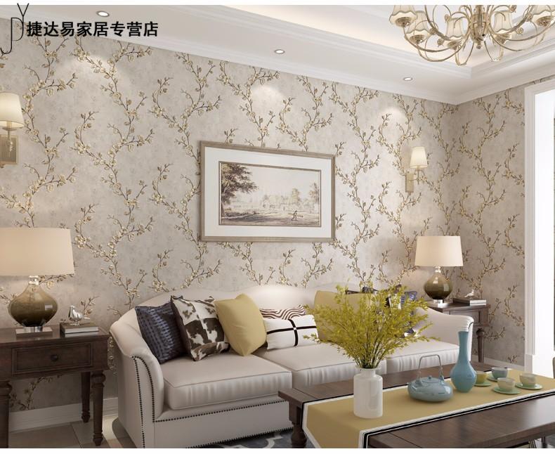 (欧妃尚)复古无纺布壁纸 美式乡村风格墙纸客厅卧室电视沙发背景墙