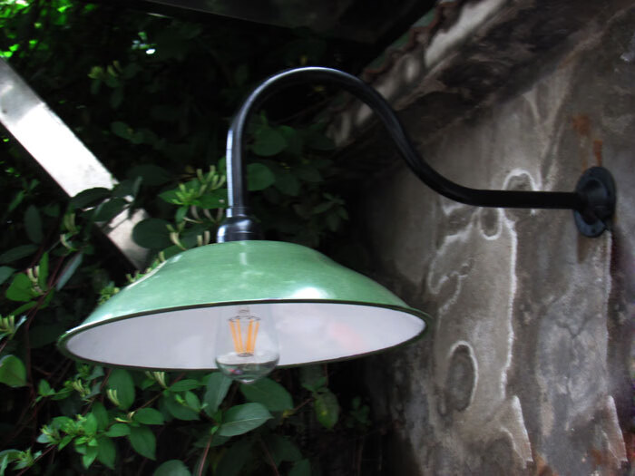 怀旧复古壁灯 老式搪瓷灯罩 工矿灯罩 户外防水马路灯罩 弯杆灯 加厚