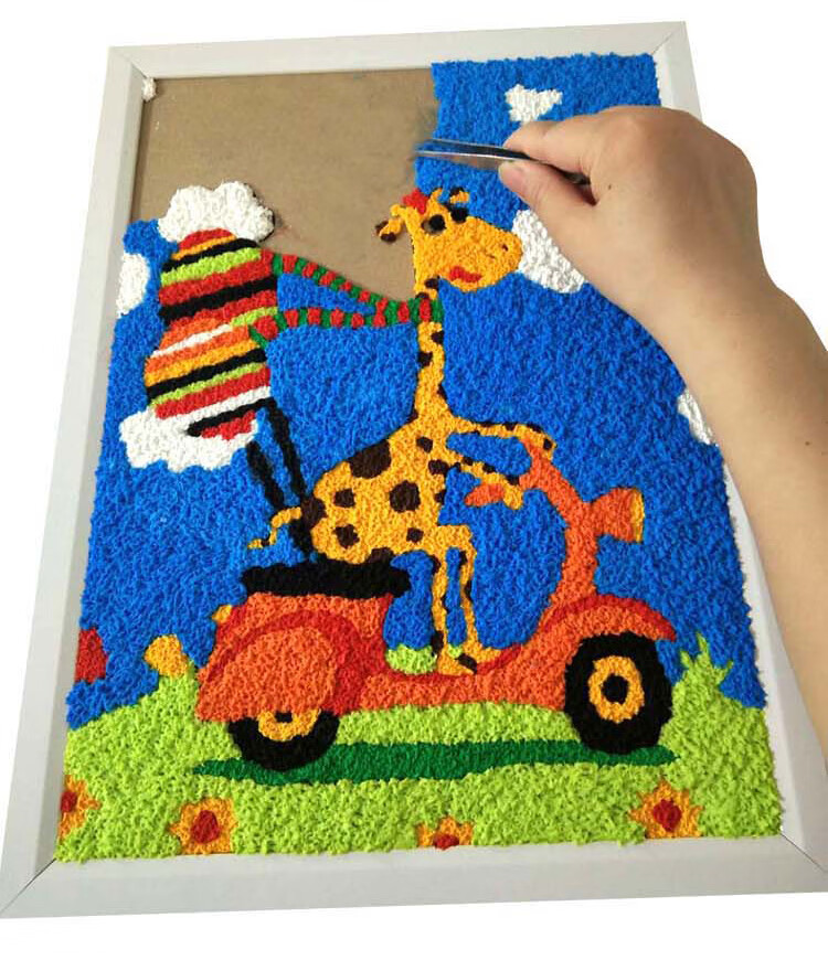 纸浆画材料包创意手工diy带画框木质画板纸浆泥儿童幼儿园卡通图 49