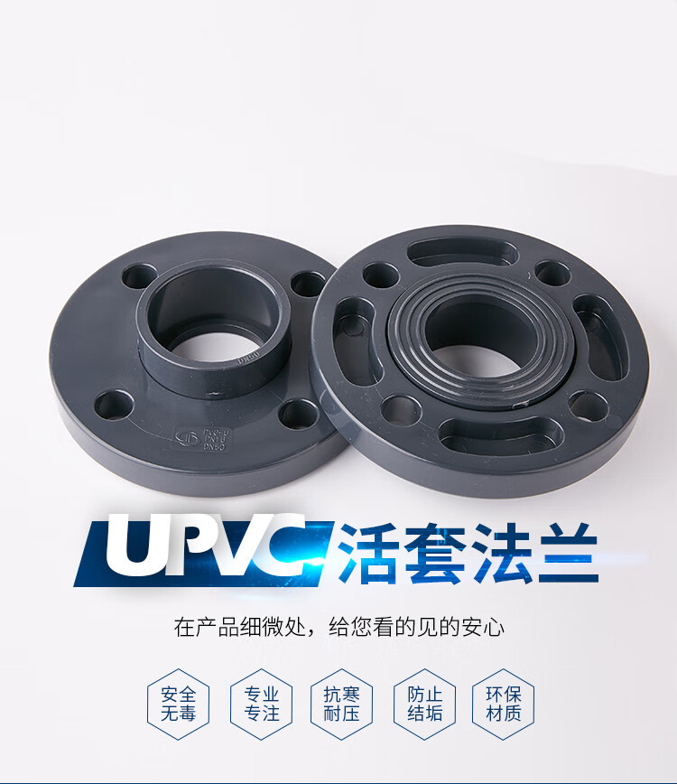 pvc法兰 pvc-u活套法兰 国标upvc化工配件给水管件 pn16 dn20(内径