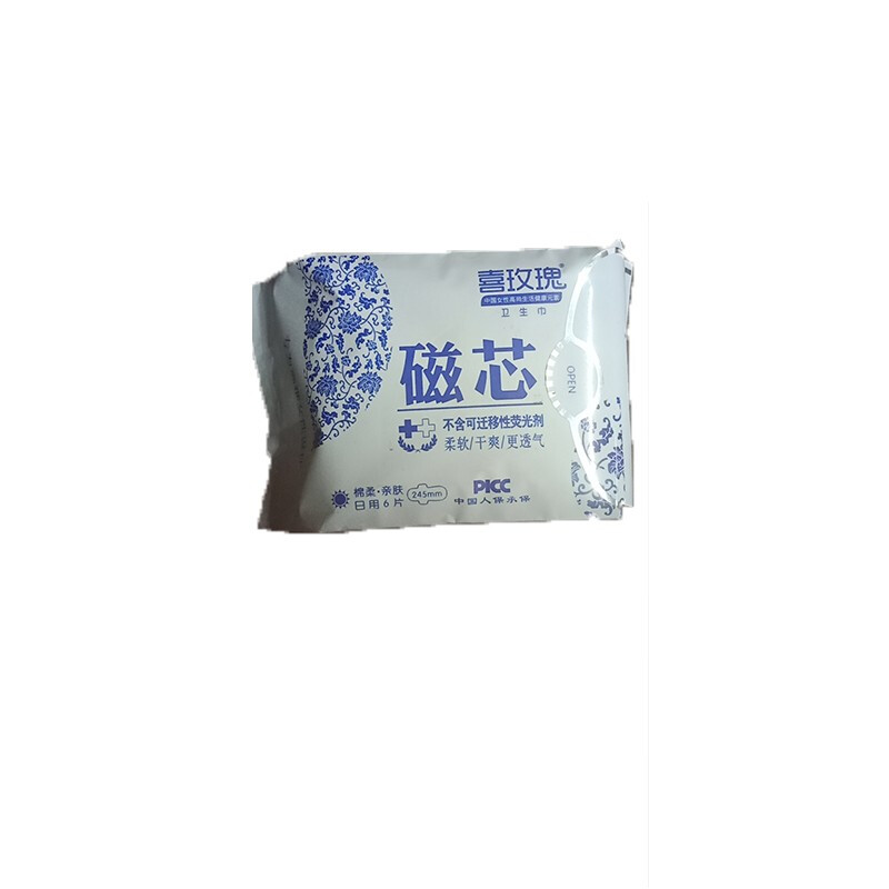 喜玫瑰磁芯日用卫生巾 绵柔亲肤日用6片245mm
