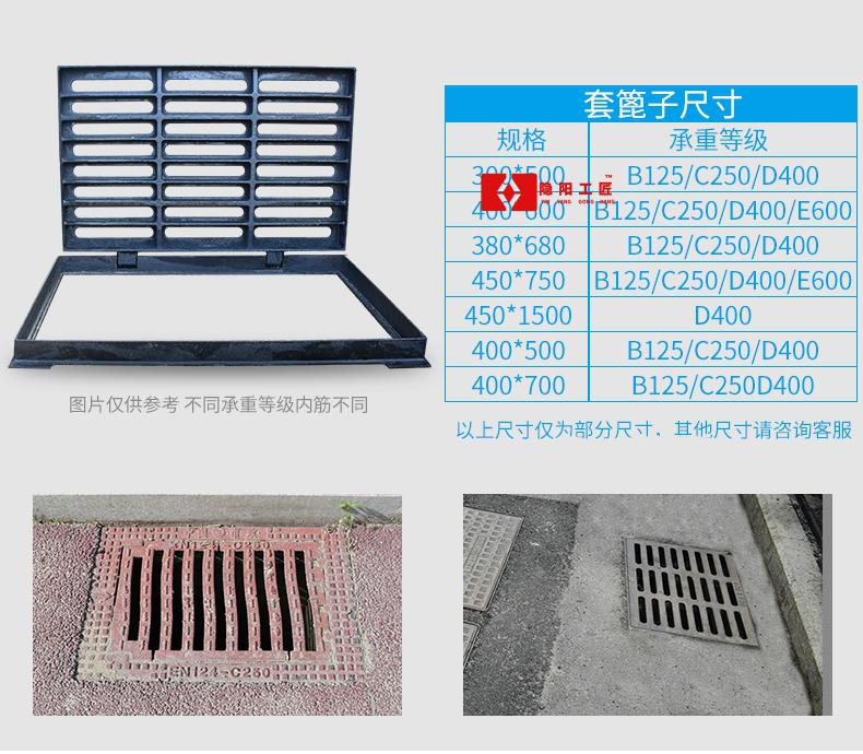 球墨铸铁井盖圆形700电力井污水方形篦子下水道窨井盖雨水沙井盖 圆形