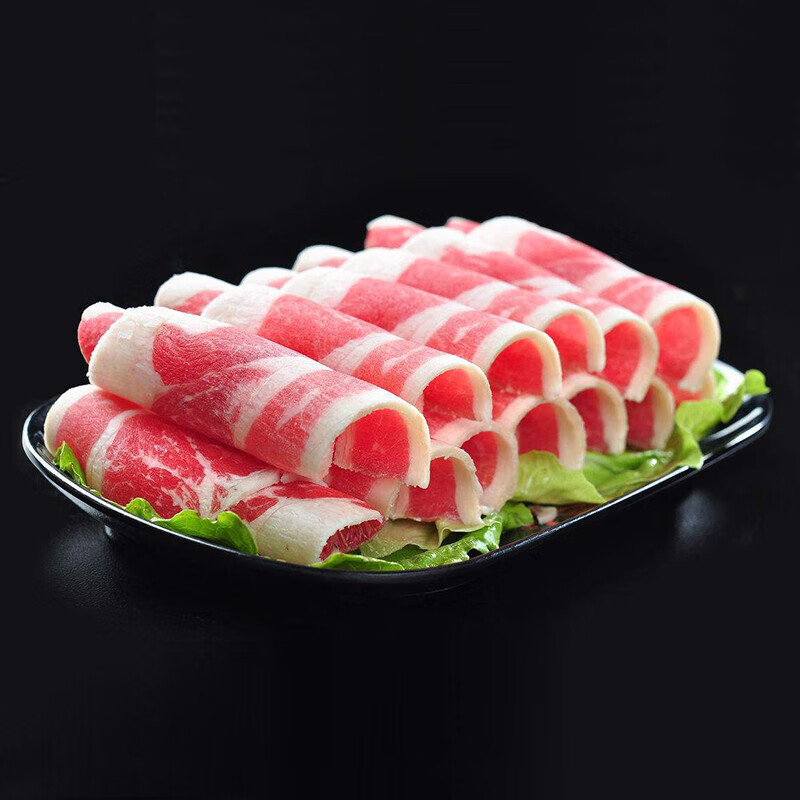 重庆火锅食材新鲜冷冻牛肉卷500g袋装肥牛卷牛肉片涮火锅配菜食材