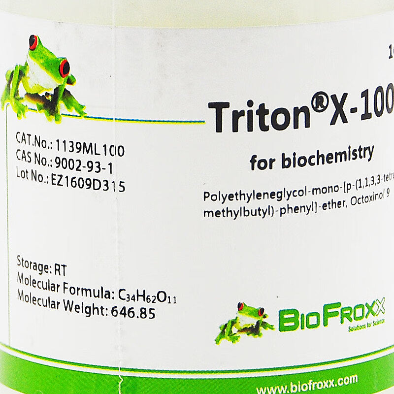 曲拉通tritonx100100ml500ml1000ml德国biofroxx丫米曲拉通tritonx