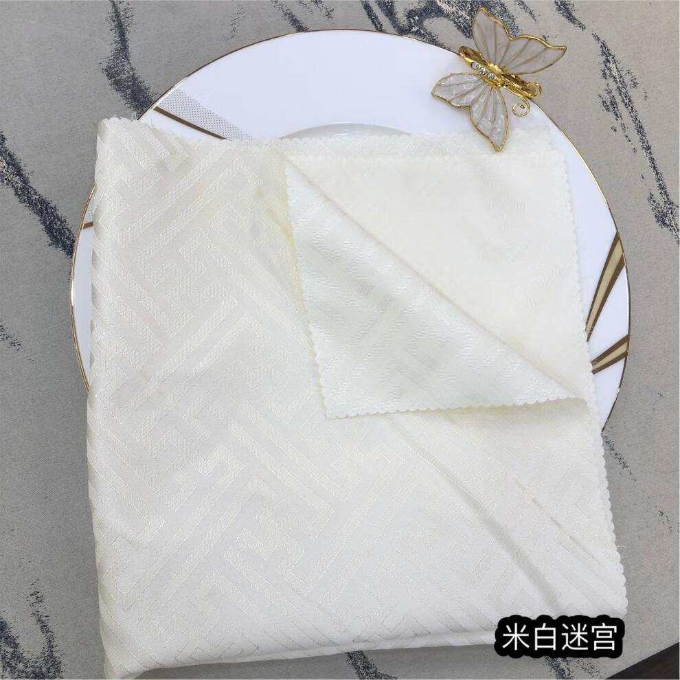 样板房中西餐厅擦杯台布饭店餐巾垫布折花学生餐垫布 明黄色 一帆风顺