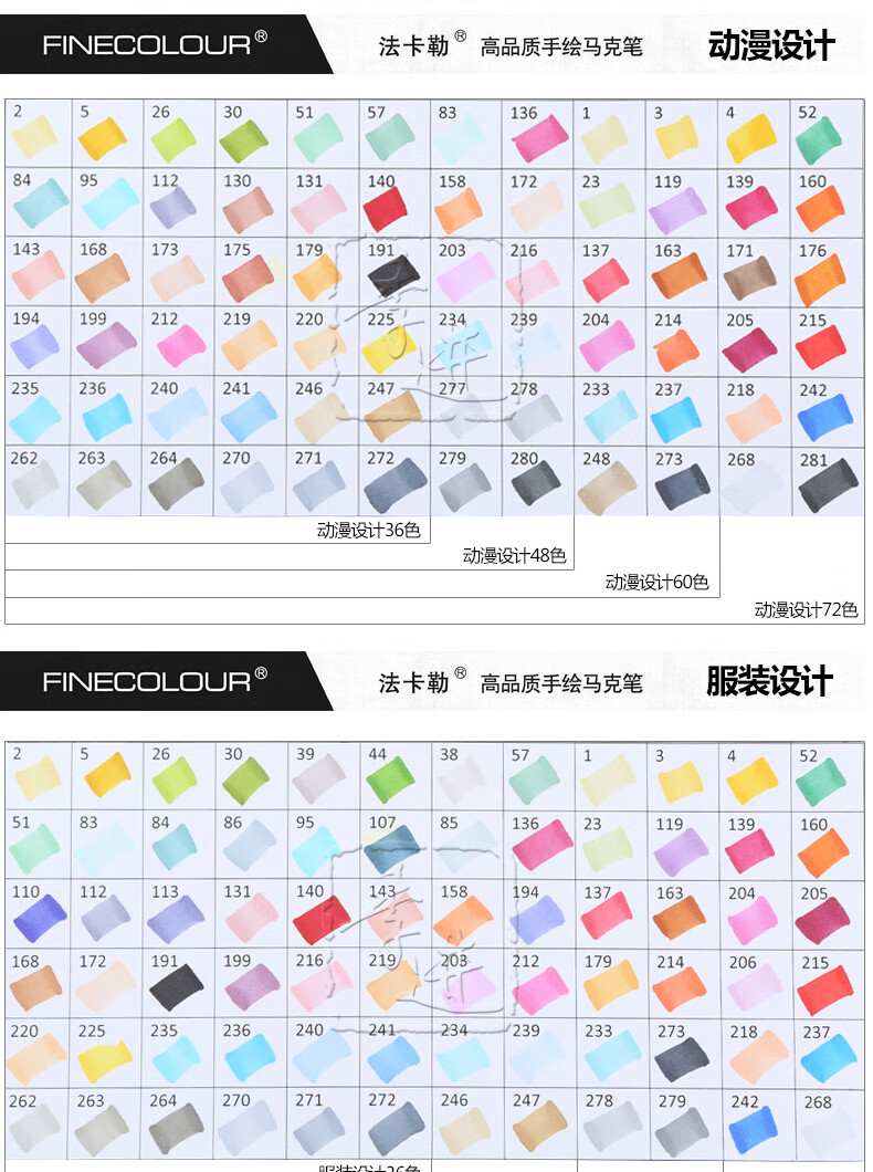 品牌: 法卡勒(finecolour) 商品名称:法卡勒finecolour二代马克笔