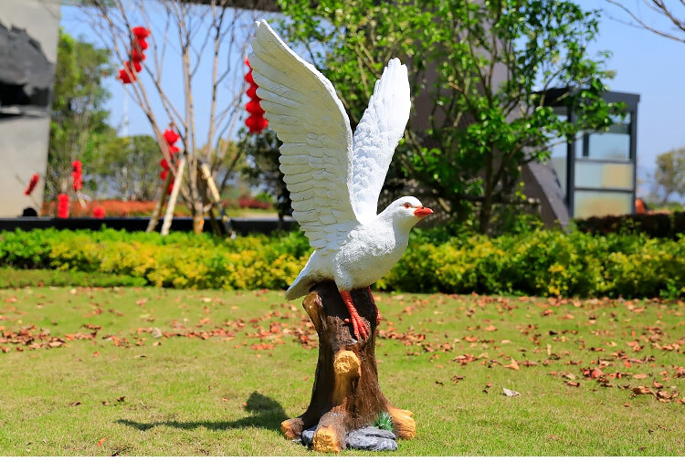 仿真鸟类标本仿真鸟老鹰摆件猫头鹰雕塑大模型庭院树脂喜鹊花园林景观