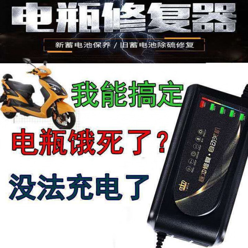 电瓶车充电器电动车 电动车电瓶修复器激活48v60v72v超威天能电池翻新