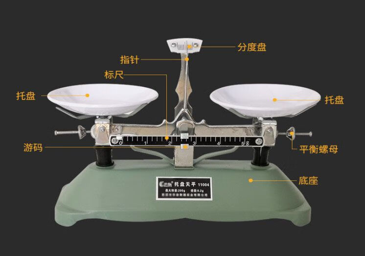 家用小学生托盘天平天秤实验小型儿童简易高精度教具yy 电子天平100g