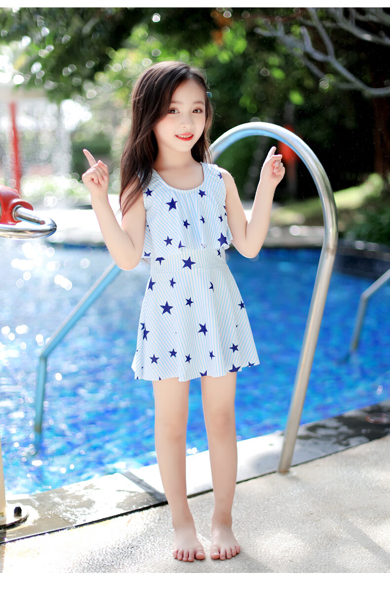 骠傲儿童泳衣女2020年新款女童洋气可爱宝宝公主裙式韩国中大童游泳衣