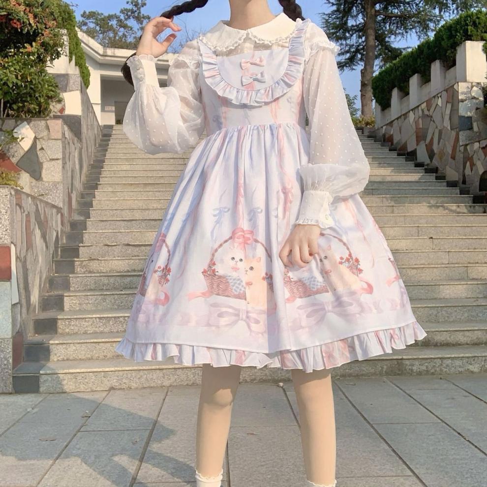 【喵咪甜心】洛丽塔裙子lolita洋装正统印花jsk连衣裙公主裙萝莉塔ita