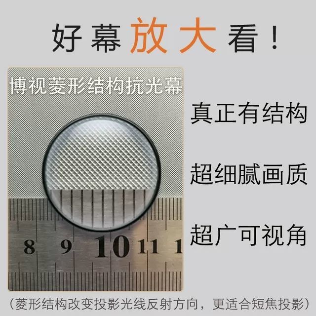 灰晶 黑晶抗光幕布 超短焦 短焦 抗光幕布 菱栅光学幕100寸120寸 80寸