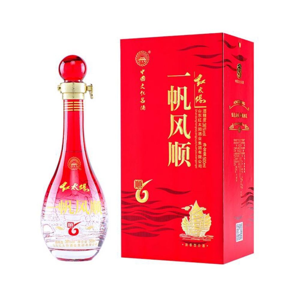 严选好物红太阳一帆风顺系列顺6酒36度浓香型低度山东2瓶带一个手提袋