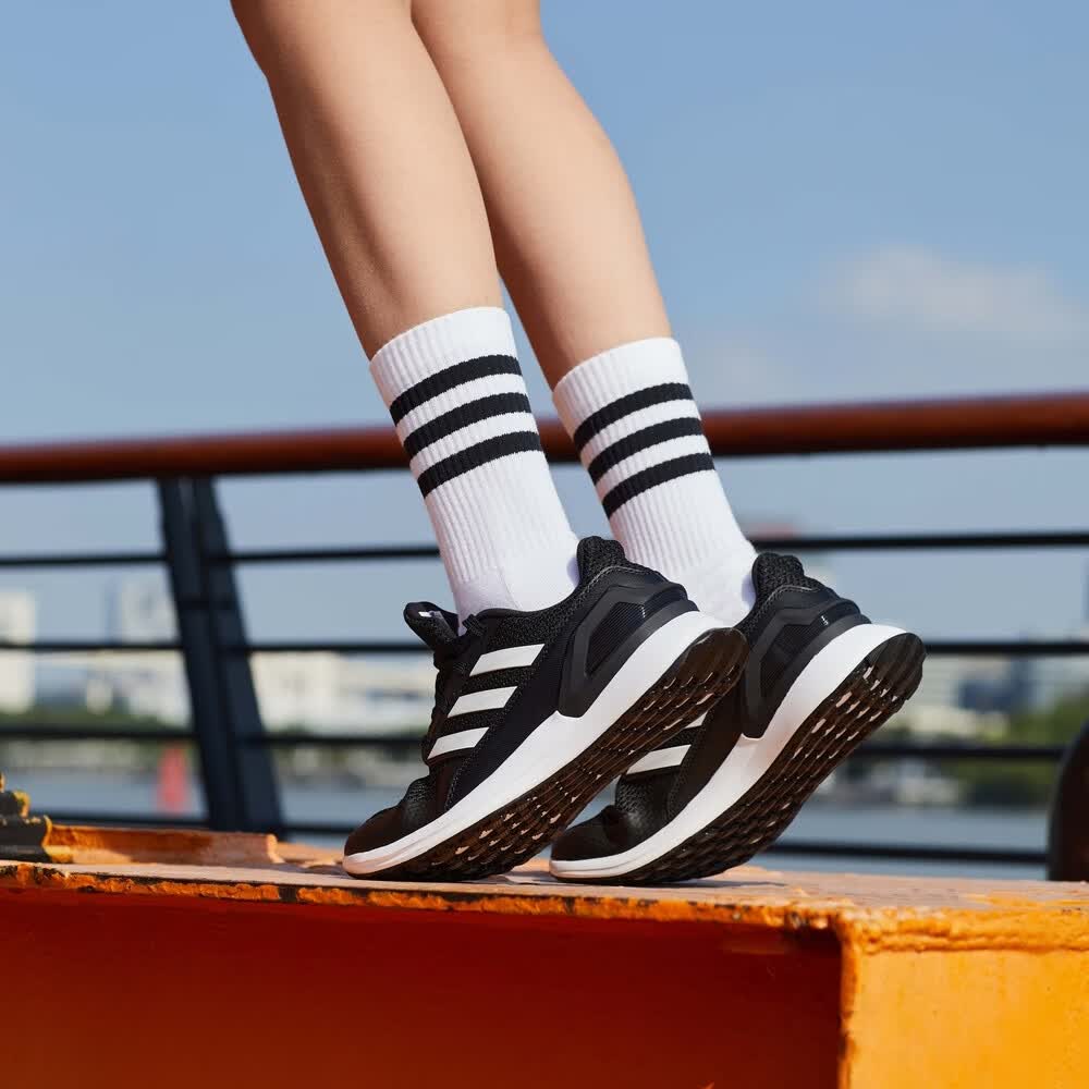 adidas RapidaRun Men's and Women's Running Sneakers FY5306 No. 1  Black/Bright White 43265mm