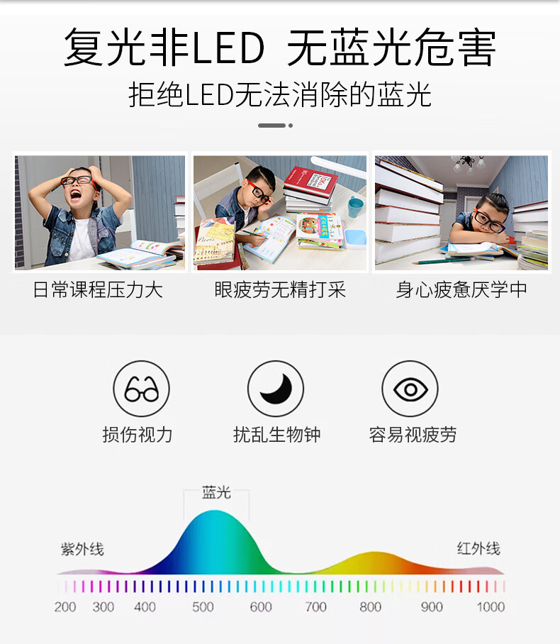 复光直流护眼灯发明中小学生专用阅读学习写字书桌儿童台灯照明家用