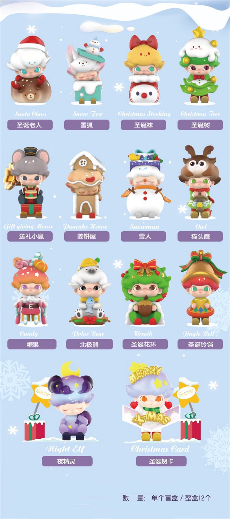 dimoo圣诞系列盲盒新品公仔摆件玩具生日礼物 送礼小鼠【开盒确认未拆