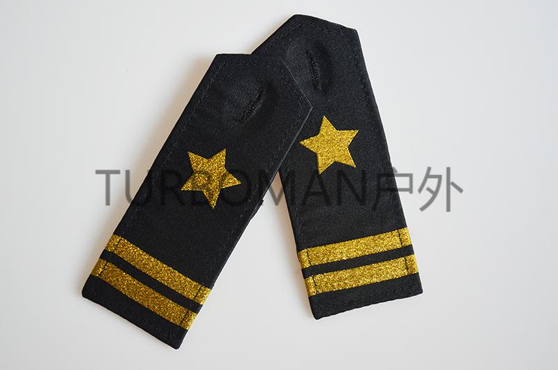 物业保安门卫春秋套装 男女肩章小区酒店制服用肩章黑色五角星硬肩章