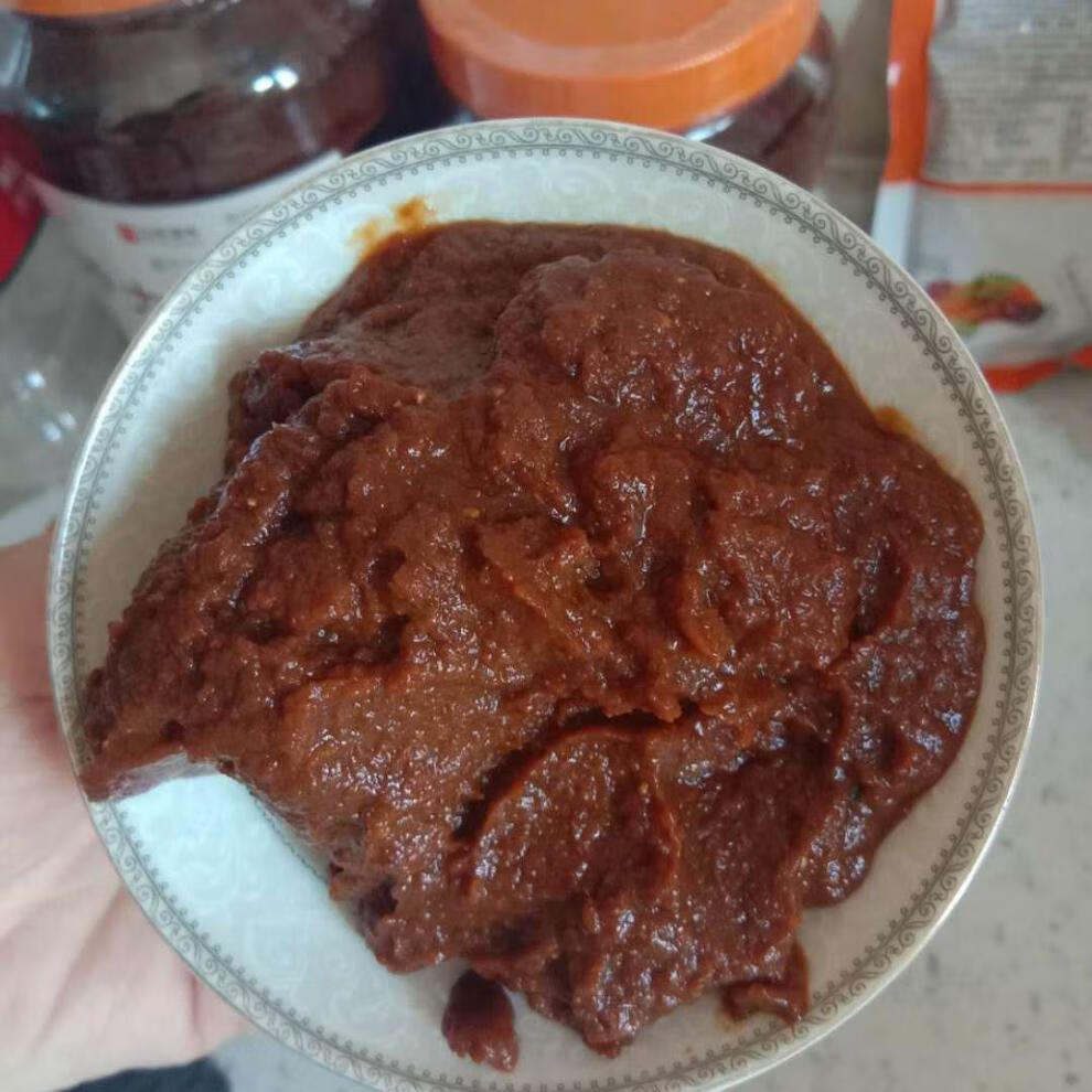 250克六必居干黄酱老北京炸酱面拌面酱豆瓣酱干黄酱黄豆酱黄干酱吃情